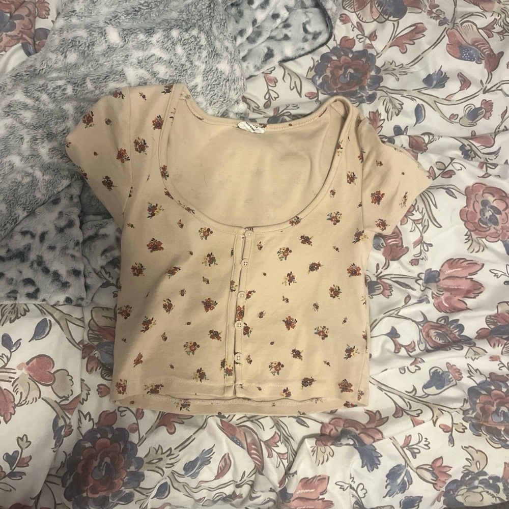 Button-Up Crop Top